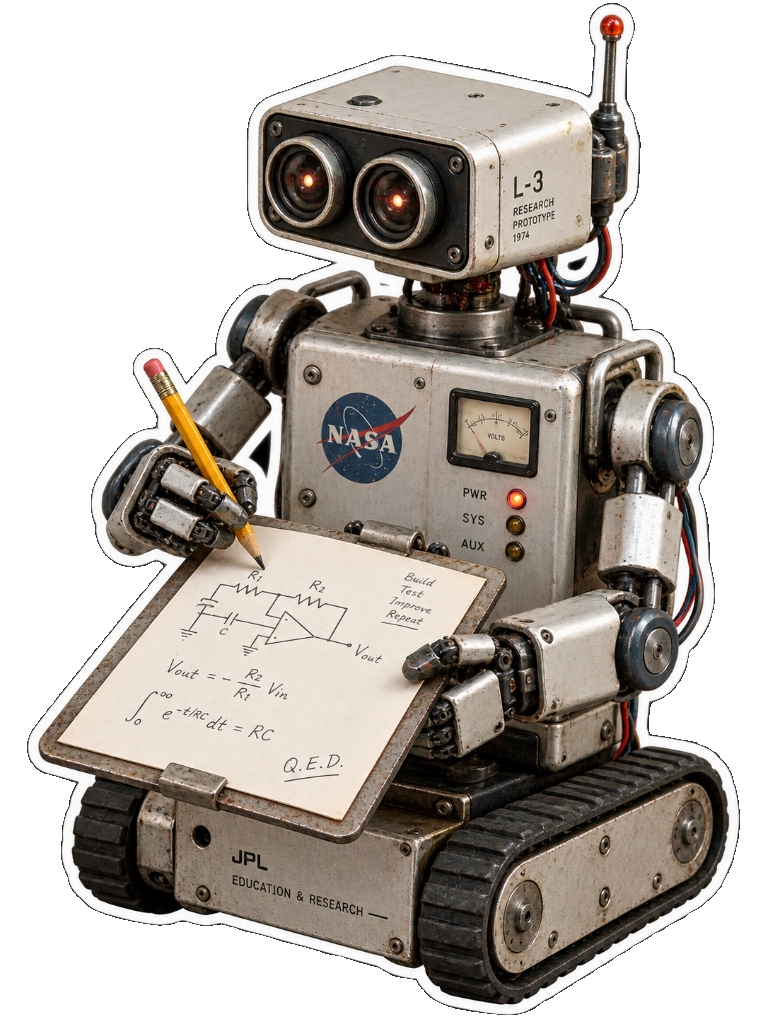 Research robot sticker